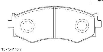 PLAQUETTES DE FREIN A DISQUE AVANT KIA KD1716