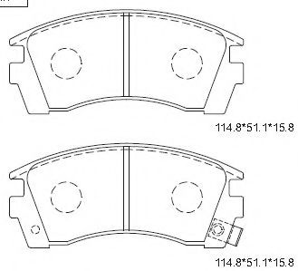 PLAQUETTES DE FREIN A DISQUE AVANT NISSAN  KD1725