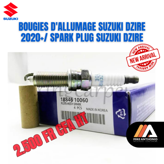 BOUGIES D’ALLUMAGE SUZUKI DZIRE 2020+/ SPARK PLUG SUZUKI DZIRE