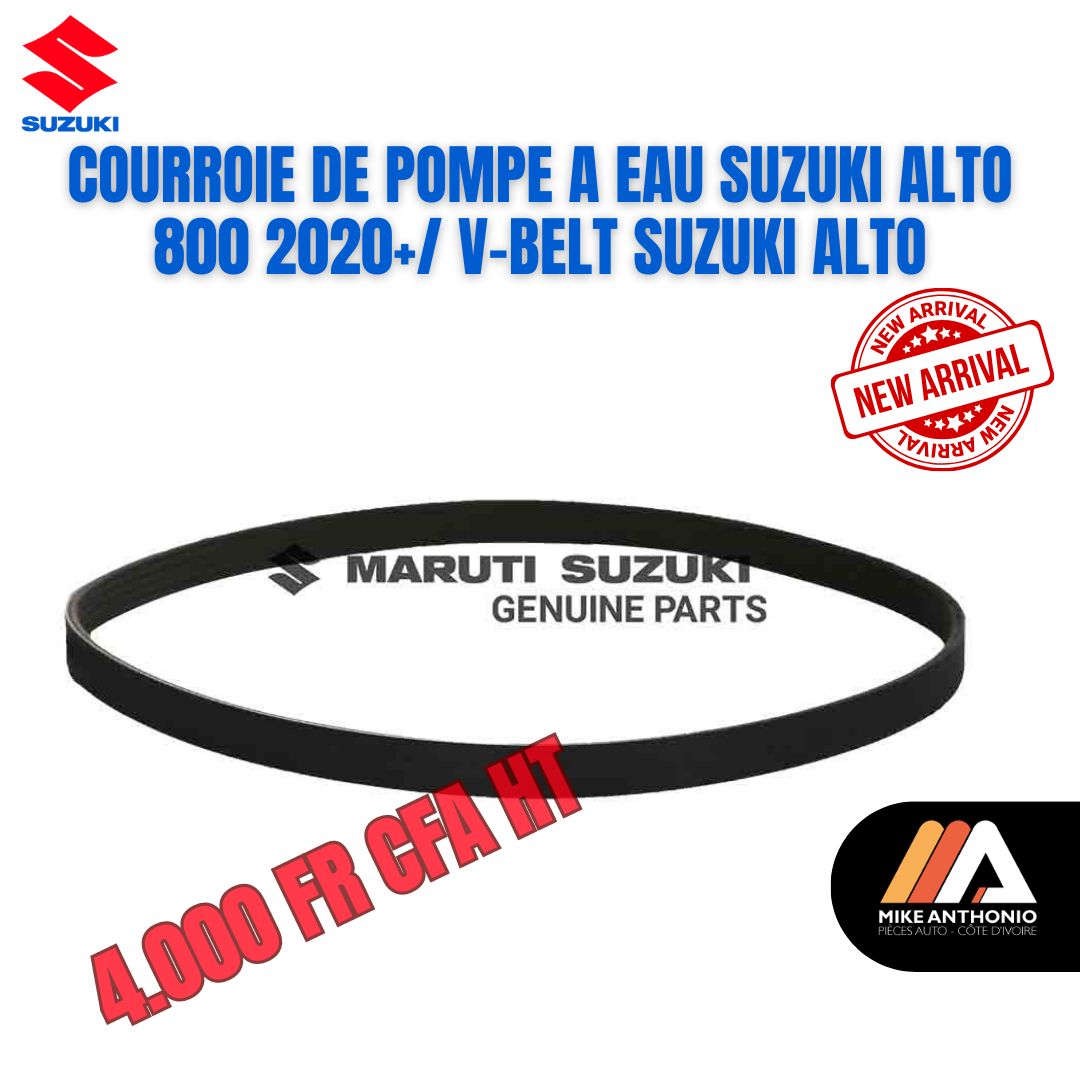 COURROIE DE POMPE A EAU SUZUKI ALTO 800 2020+/ V-BELT SUZUKI ALTO