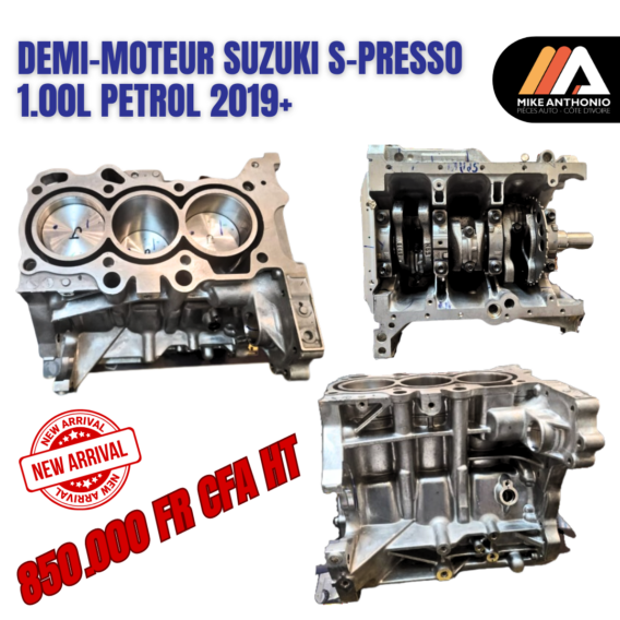 DEMI-MOTEUR SUZUKI S-PRESSO 1.00L PETROL 2019+/ HALF ENGINE SUZUKI S-PRESSO 2019+