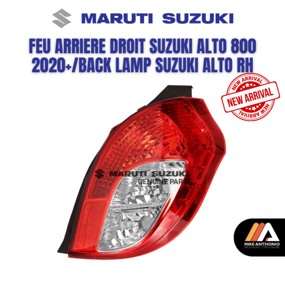 FEU ARRIERE DROIT SUZUKI ALTO 800 2020+/BACK LAMP SUZUKI ALTO RH