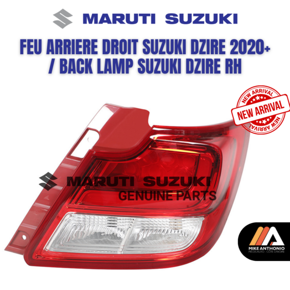 FEU ARRIERE DROIT SUZUKI DZIRE 2020+/ BACK LAMP SUZUKI DZIRE RH