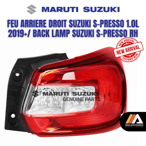 FEU ARRIERE DROIT SUZUKI S-PRESSO 1.0L 2019+/ BACK LAMP SUZUKI S-PRESSO RH