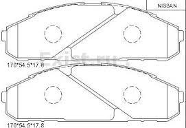 PLAQUETTES DE FREIN A DISQUE AVANT NISSAN FR SAFARI A391K 41060 37J91 4106037J91 KD1706