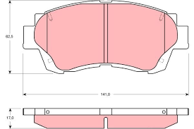 JEU DE PLAQUETTES DE FREIN A DISQUE AVANT TOYOTA FR  GDB3155