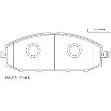 PLAQUETTES DE FREIN A DISQUE AVANT NISSAN FR CARAVAN AN488K/KD1764