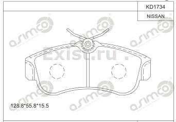 PLAQUETTES DE FREIN A DISQUE AVANT NISSAN RR PRIMERA KD1734